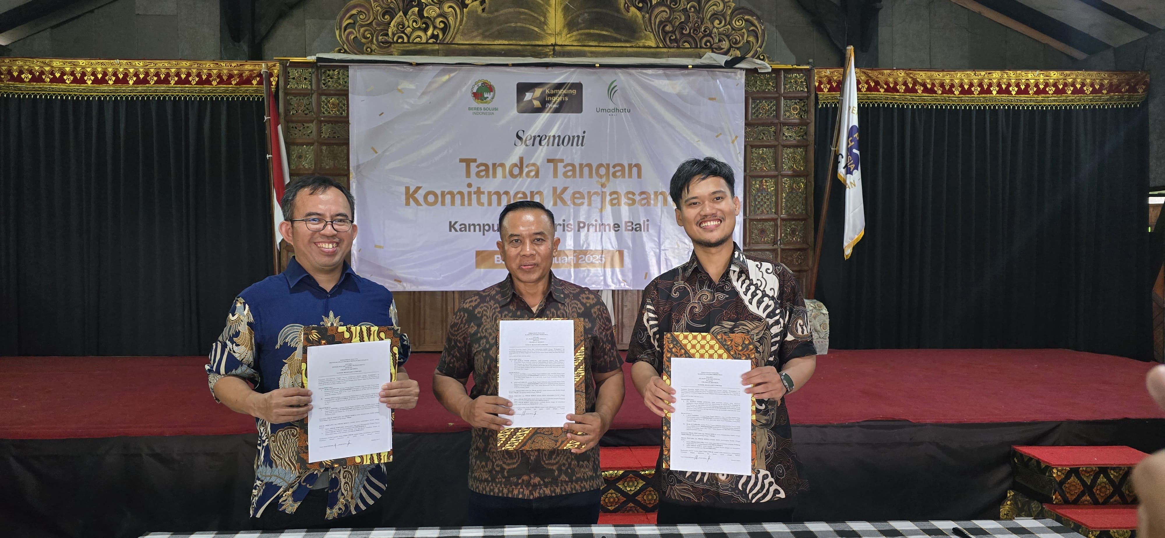 MoU pendirian program Kampung Inggris Prime Bali di Umadhatu Resort Tabanan Bali